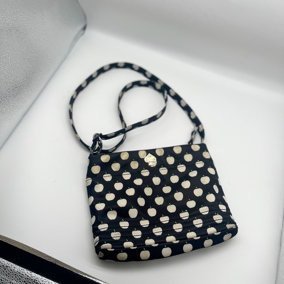 kate spade Crossbody Black and White Polka Dot Nylon Bag - Picture 3 of 6